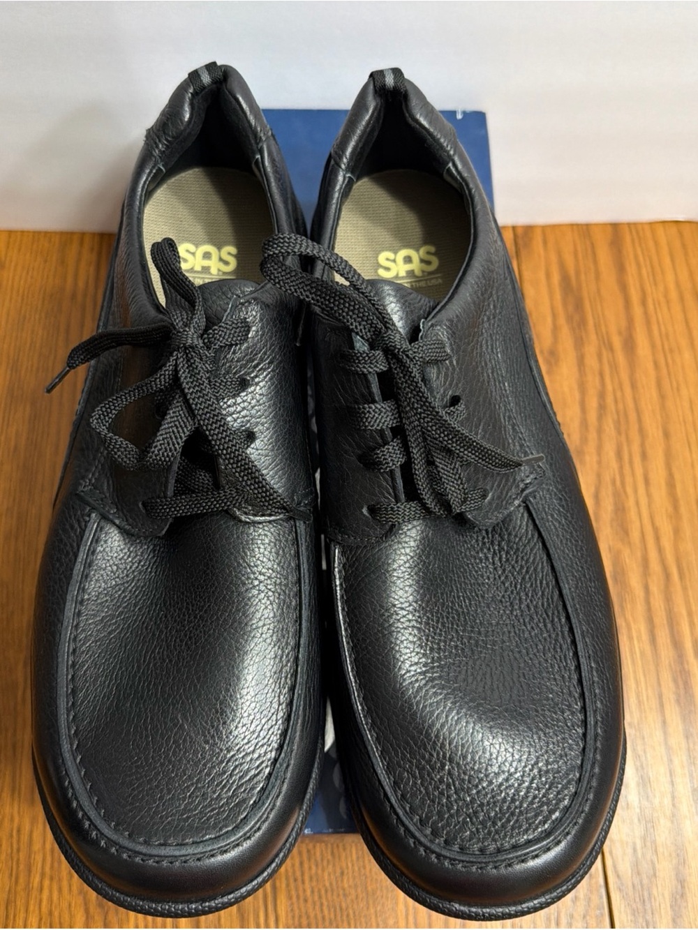 SAS Men 11.5 M Move On Black Tumbled Leather Comfort Walking Shoe New In Box USA